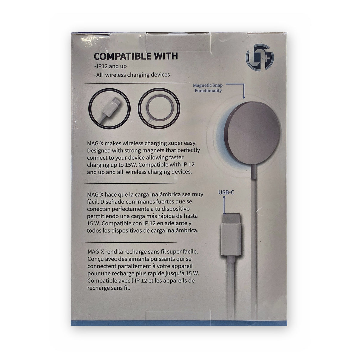 Base de carga inalámbrica Mag-X, otra vista, a la venta en Smart Fix Ponce