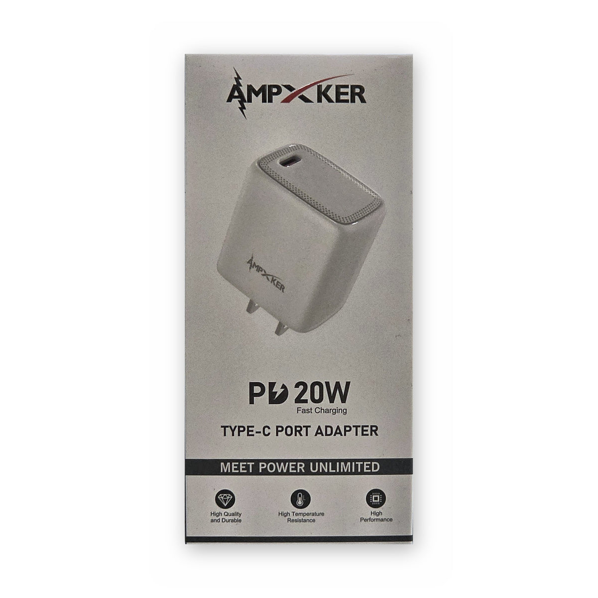 Cargador de pared USB-C 20W Ampxker, a la venta en Smart Fix Ponce